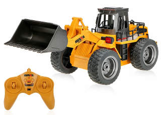 VEĽKÝ KOVOVÝ BULLDOZER DIAĽKOVÝ OVLÁDAČ RÝPADLO