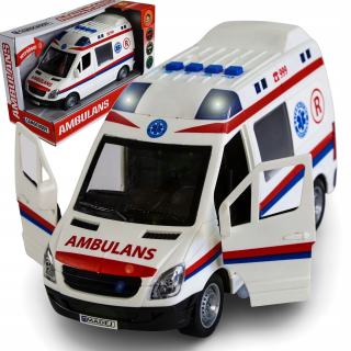 BIG AUTO AMBULANCE ambulancie LIGHT SOUNDS Pohon