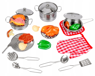Veľké hrnce Kitchen Kit pre deti XXL riadu