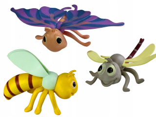 Postavička - Veľký hmyz gumová motýľová včela s dragonfly set