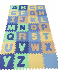 Veľký pena puzzle penová podložka 210x120 abeceda