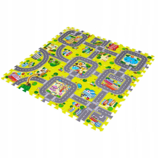 Big puzzle penová podložka pena city street