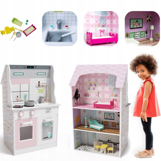 Veľký dom pre drevené Doll ubytuje XL - 3 FLOOR