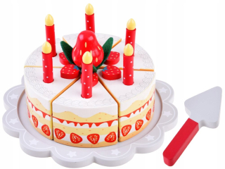 VEĽKÁ DREVENÁ NARODENINOVÁ TORTA NA KRAJ NA VELKÝ VELCRO