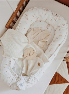 Hniezdo pre bábätko - Veľká prémiová bavlnená kokona mama gąska gąski