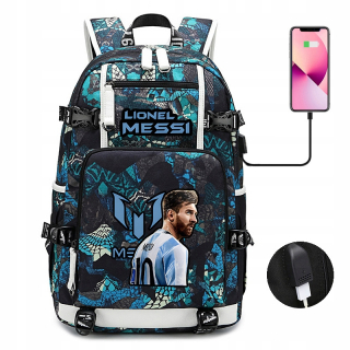 VEĽKÝ BATOH A4 LEO MESSI VODEODOLNÉ USB DIZAJNY