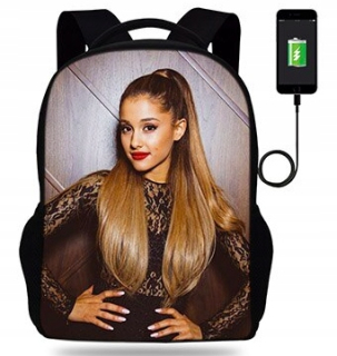 Školská taška, batoh - Veľký Bathpack Schoolbag Arian Grande s USB portom