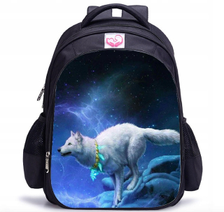 Školská taška, batoh - VEĽKÝ BATOH TORNISTER GALAXY SPACE WOLF WILKOR