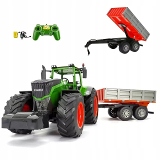 VEĽKÝ TRAKTOR NA DIAĽKOVÉ OVLÁDANIE S PRÍVESOM + DIAĽKOVÉ OVLÁDANIE