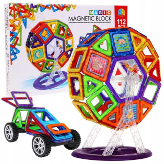 Stavebnica - Veľká sada 112 magnetických blokov