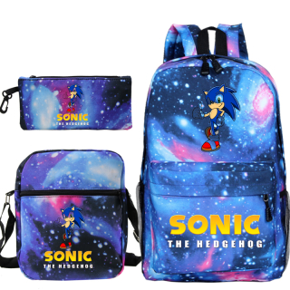 Školský batoh - Veľká sada Sonic Set A4 Batoh Cencil Case set