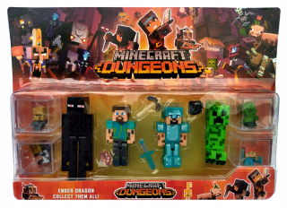 Minecraft  - Big Sada Minecraft Crepper Enderman TnT číslach