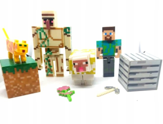 Minecraft - Veľká sada Minecraft figúrky Golem ovce Ocelot