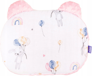 Detský vankúš - Dvojitý vankúšový vankúš Teddy Bear Minky Minky 26x36cm Jukki