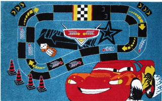 CARS AUTA - Koberec Carpet Cars Zigzak McQueen 160x220 CM Trasa