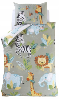 Detský set paplón, vankúš - Džungľa žirafu Safarii Double -Douded Bedding 140x200