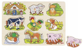 Zvuk puzzle Vidiecke zvieratá, Goki