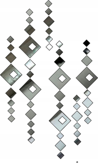 Samolepky do detskej izby - Diamanty zrkadlové nálepky na glamour 3D stene
