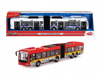 Dickie Kĺbový autobus City Express červená 46