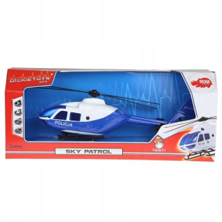 Dickie Policajný vrtuľník 36cm Light Sound