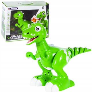 Diaľkovo ovládané dinosaurov robot chrlí paru
