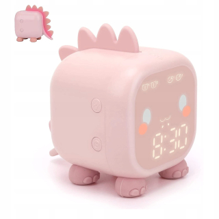 Detské hodiny do izby - Dinosaur Clock Elektronický budík Nočné svetlo