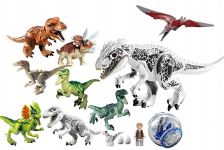 Dinosaurus - Dinosaury 10ks Jurassic Wolrd + LEGO STACKERS