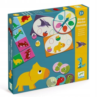 Zajačik Bing - Djeco Vzdelávacie hry Bingo Memo Domino Dinosaury