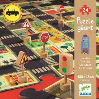 Djeca puzzle ulice s dopravnými značkami