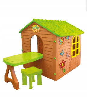Detský domček, detský stan - Záhradný domček pre deti, stôl, stolička MOCHTOYS