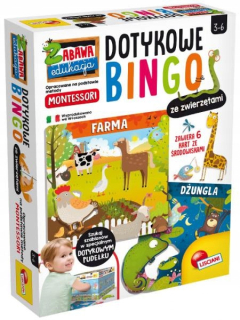 Dotykový bingo zveri Montessori Leaves
