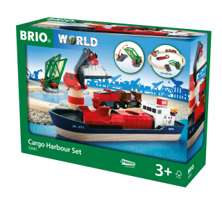 Kruhové drevené BRIO World prepravného kontajnera