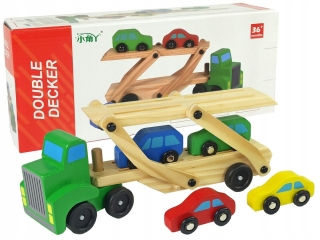 Drevená odtahovka s autíčkami