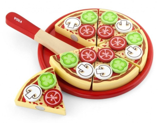 Drevená pizza naučiť rezanie 58500 Viga