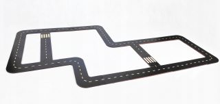 Drevená cesta na ktorú sa dlhú trať puzzle