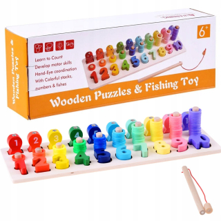 Náučné drevené puzzle DIGITS, udica ZA3109