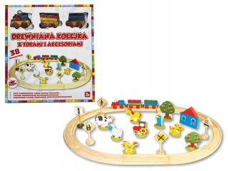 S drevenou valčekové dráhy a príslušenstvo Play 38