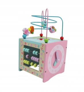 Drevená vzdelávacia Cube pastel