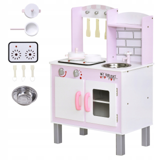 Drevená kuchynská linka pre + príslušenstvo toy fun