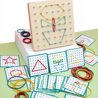Drevené puzzle - gumy na pupienkoch šablóny