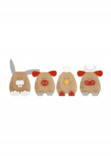 Stavebnica - Drevené vzdelávacie PADS BEAR magnety 22szt