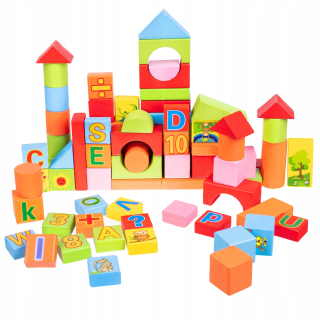 Stavebnica - Drevené hračky City set 200PCS + XXL Sorter