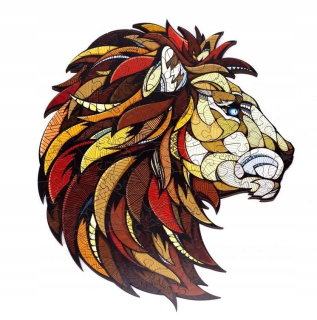 Drevené 3D puzzle Stavebné puzzle Lion