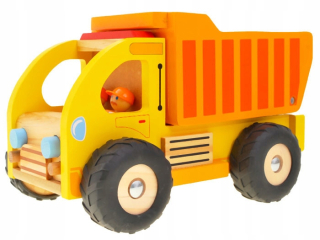 Drevené auto sklápacie korba Smetiarske auto ZA1810
