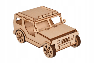 Drevené 3D modely Puzzle Jeep auto auto
