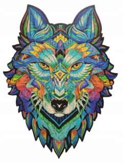 Drevené puzzle pre dospelé zvieratá 3D WOLF