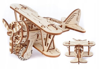 Drevené mechanické hádanky Wooden.City lietadlo