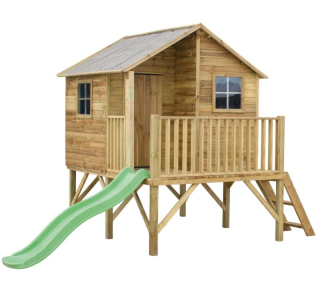 Detský domček, detský stan - Drevený záhradný domček pre deti JERZYK + SLIP