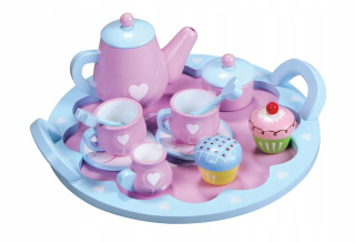 TEA SET drevená zásobník na kávu! Lelin