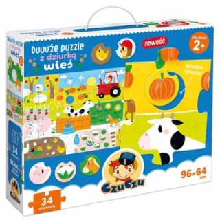 Duuuże puzzle s dierou 34 el. bright obec